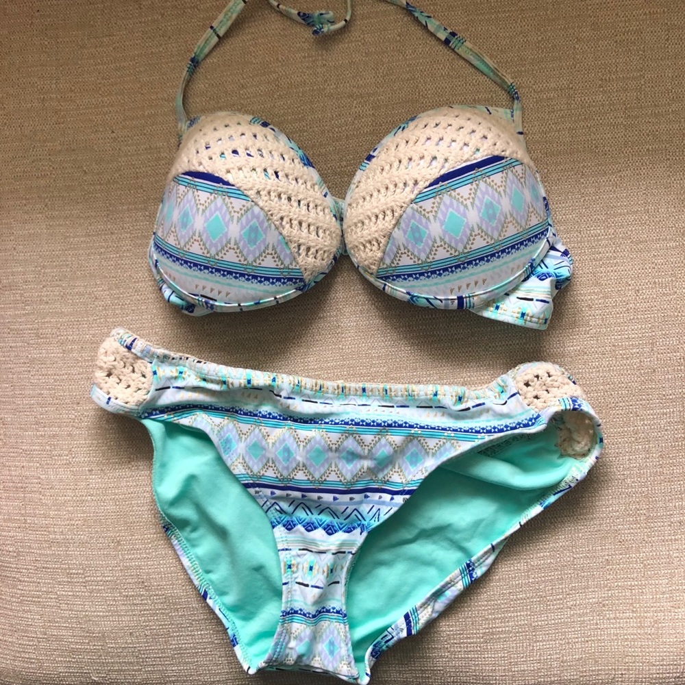 Blue two-piece Swim Set
